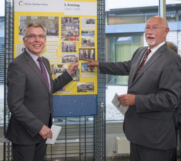 Landrat Stefan Dallinger und Landrat a.D. Dr. Jürgen Schütz (Foto: Landratsamt Rhein-Neckar-Kreis)