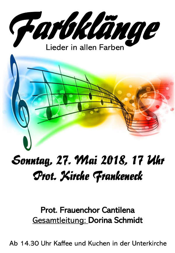 Farbklänge Lieder in allen Farben Veranstaltungshinweis