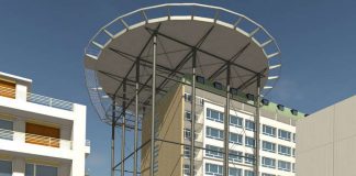 Illustration des Hubschrauberlandeplatzes (Quelle: Klinikum Darmstadt GmbH)