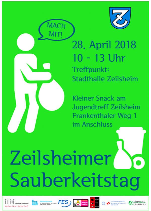 Plakat Sauberkeitstag Zeilsheim_2018 (Quelle: Vereinsring Zeilsheim / Regionalrat Zeilsheim)