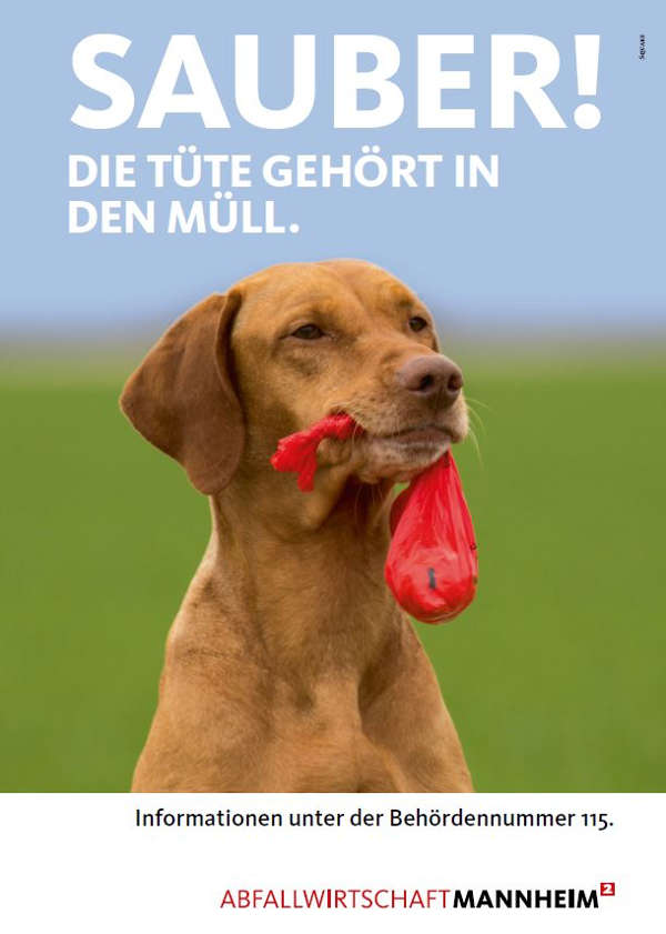 Plakataktion zum Thema Hundekot (Quelle: Stadt Mannheim)