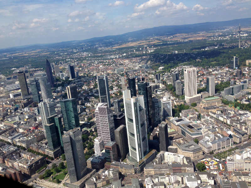 Skyline Luftaufnahme 2014 (Foto: Stadt Frankfurt / Wiebke Reimann)