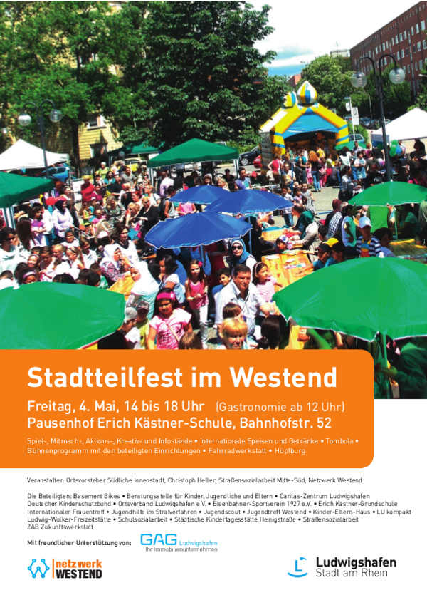 Westendfest 2018 in Ludwigshafen Veranstaltungshinweis