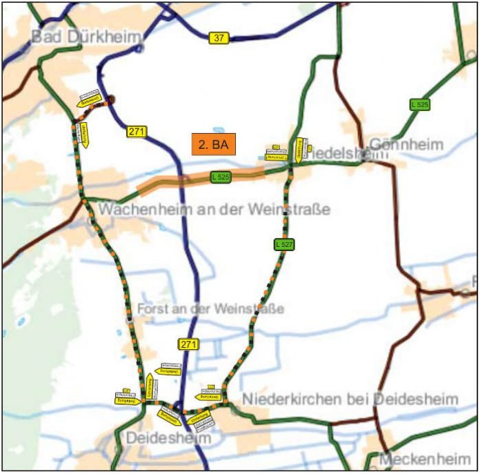 2. Bauabschnitt - Wachenheim/Friedelsheim (Quelle: LBM Speyer)