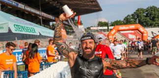 B2Run in Karlsruhe - Erfrischung im Ziel. (Foto: B2Run/Stephan Schütze)