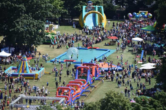 Das Kinderfestival aus der Vogelperspektive (Foto: Sportjugend RLP)