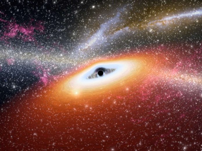 Künstlerische Darstellung eines Schwarzen Lochs im Zentrum einer Galaxie (Bildnachweis: NASA/JPL-Caltech) Künstlerische Darstellung eines Schwarzen Lochs im Zentrum einer Galaxie (Bildnachweis: NASA/JPL-Caltech)