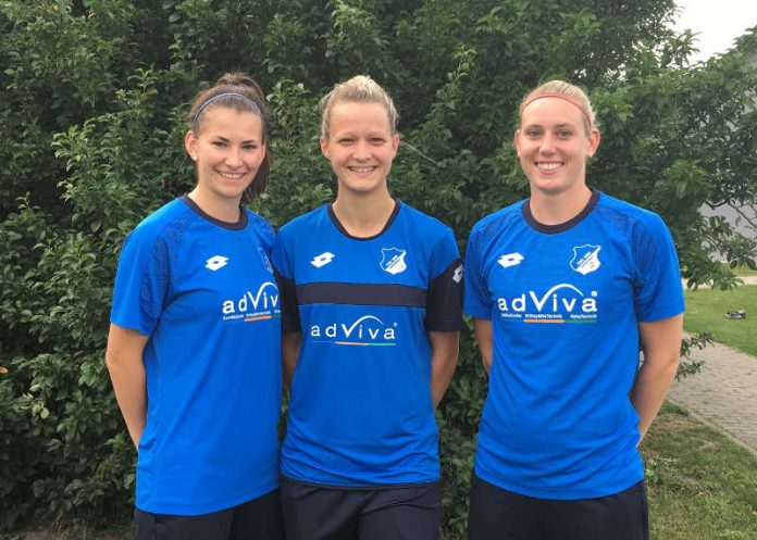 Jana Beuschlein, Annika Eberhardt und Johanna Kaiser (Foto: TSG 1899 Hoffenheim Frauen- und Mädchenfußball)