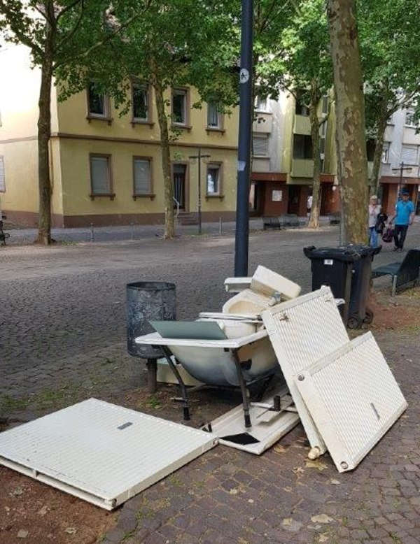 Abgestellte Badezimmereinrichtung (Foto: Stadt Speyer)