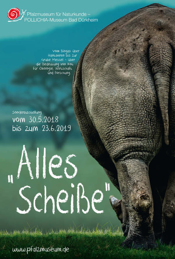 Das Poster zur Ausstellung „Alles Scheiße“ (Quelle: Pfalzmuseum für Naturkunde)