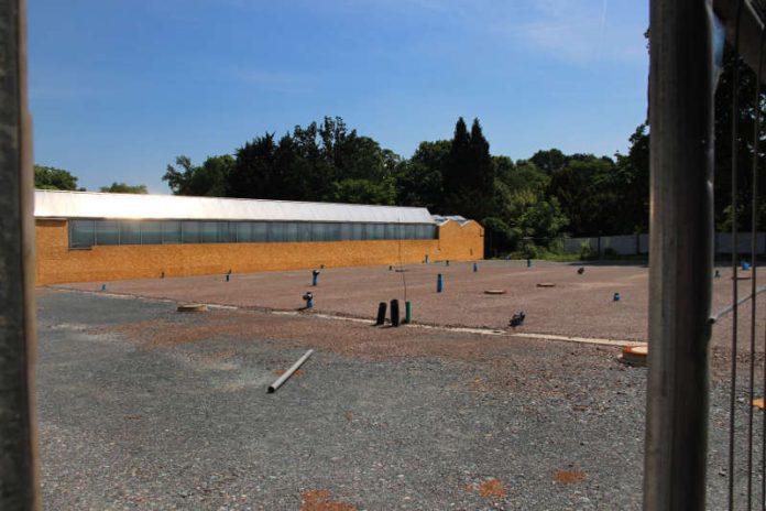 Die Baustelle des kommenden Blüten- und Schmetterlingshauses (Foto: Palmengarten Frankfurt) Die Baustelle des kommenden Blüten- und Schmetterlingshauses (Foto: Palmengarten Frankfurt)