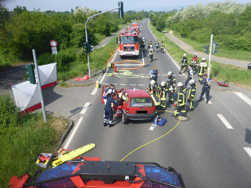 Die Einsatzstelle (Foto: Feuerwehr Mainz)