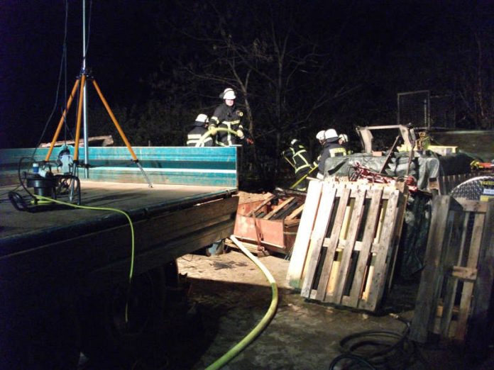 Einsatz in einem Weingut (Foto: Feuerwehr Bad Kreuznach)