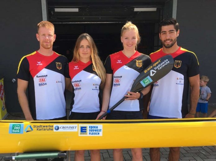 Felix Frank, Sophie Koch, Sarah Brüßler und Saeid Fazloula freuen sich auf weitere Aufgaben im Nationalteam (Foto: privat)