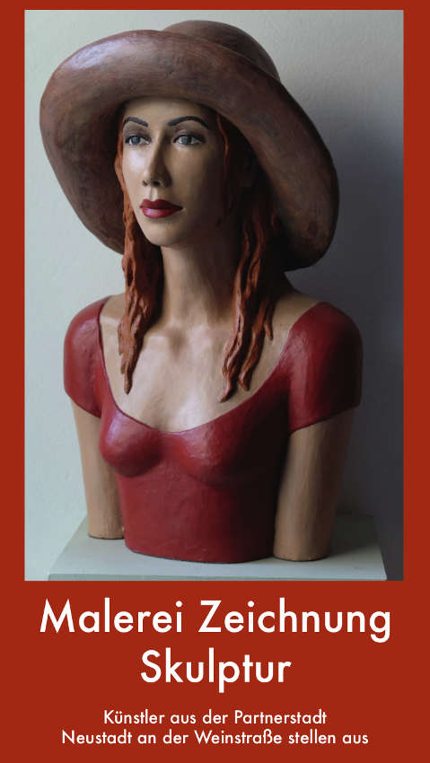 „Aurélie“, eine der „Kleinen Kopfplastiken“ der Neustadter Künstlerin Gabriele Köbler