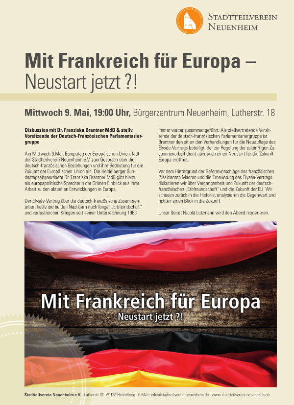 Diskussion mit Dr. Franziska Brantner MdB & stellv. Vorsitzende der Deutsch-Französischen Parlamentariergruppe Veranstaltungshinweis