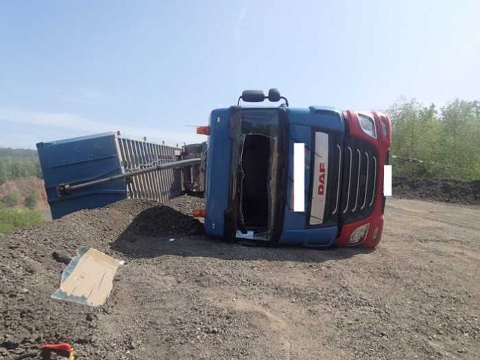 Umgekippter LKW Umgekippter LKW