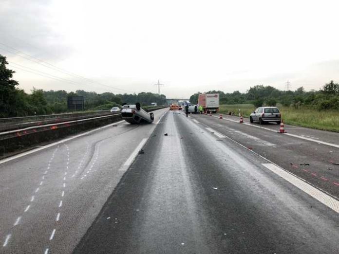 Unfallstelle A60 Höhe Ingelheim-Ost