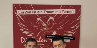 Azat Valiullin (r.) und Eulen-Geschäftsführer Marcus Endlich (Foto: Lisa Hessler)