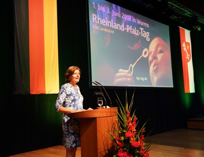 Ministerpräsidentin Malu Dreyer beim gemeinsamen Empfang im Wormser (Foto: Holger Knecht)