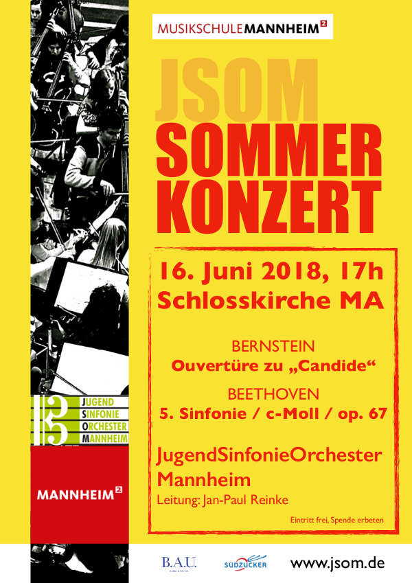 Sommerkonzert des JugendSinfonieOrchersters Mannheim Veranstaltungshinweis