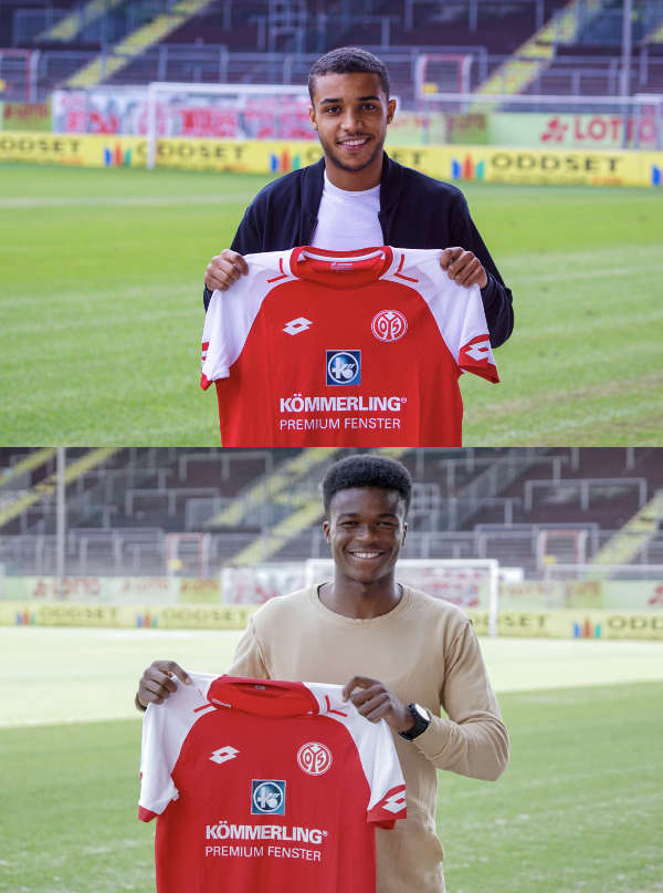 Leon Bell Bell (o.) und Michael Akoto (Foto: Mainz 05) Leon Bell Bell (o.) und Michael Akoto (Foto: Mainz 05)