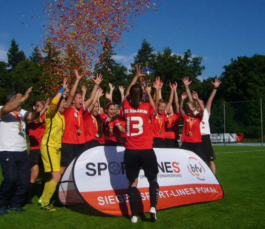 Siegerfoto des Verbandspokalfinals 2017, das der TSV Neckarau gewann (Foto: Hannes Blank)