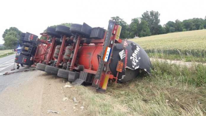Umgekippter LKW Umgekippter LKW