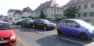 Auffahrunfall am 7. Juni 2018 auf der Ihringshäuser Straße in Kassel