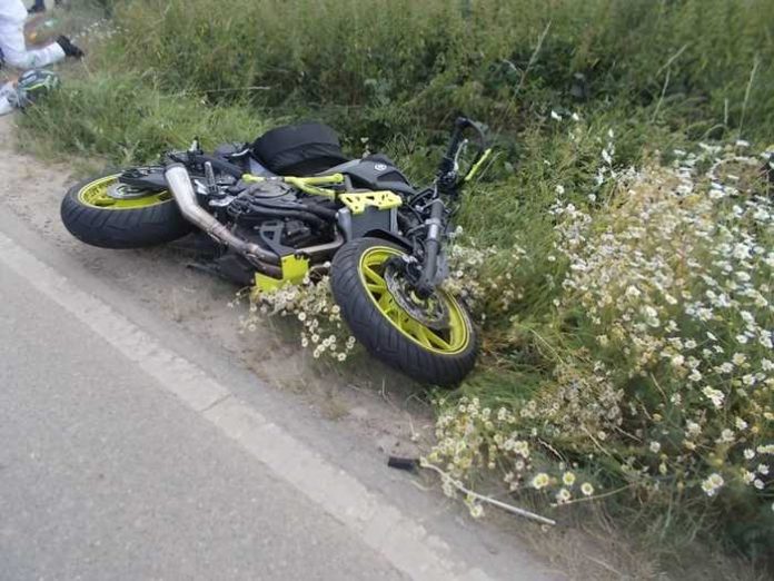 Verunglücktes Motorrad Verunglücktes Motorrad
