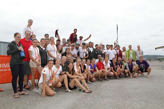 Am 5. Wettkampftag der European Universities Games in Coimbra gab es die ersten Medaillen für Studierende Deutscher Hochschulen. Gleich vier Mal Gold, sechs Mal Silber und drei Mal Bronze fuhren die Ruderinnen und Ruderer ein. (Foto: adh)