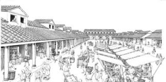 Marktszene im römischen NIDA (Quelle: Archäologisches Museum Frankfurt)