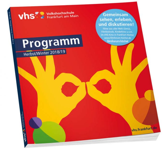 Cover Kursprogramm der Volkshochschule (VHS) für Herbst/Winter 2018/2019 (Foto: VHS Frankfurt)