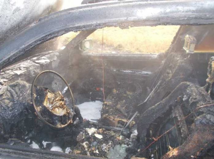 Ausgebrannter VW Polo Ausgebrannter VW Polo