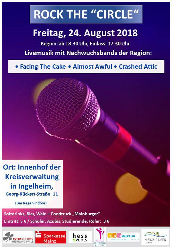 Veranstaltungshinweis (Plakat: Kulturbüro Kreisverwaltung Mainz-Bingen)