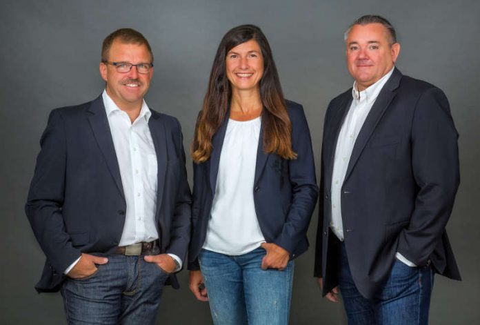 Die Geschäftsführung der GGEW net GmbH: Uwe Sänger, Susanne Schäfer, Karlheinz Knapp (v. l.) (Foto: GGEW AG/Marc Fippel Fotografie)