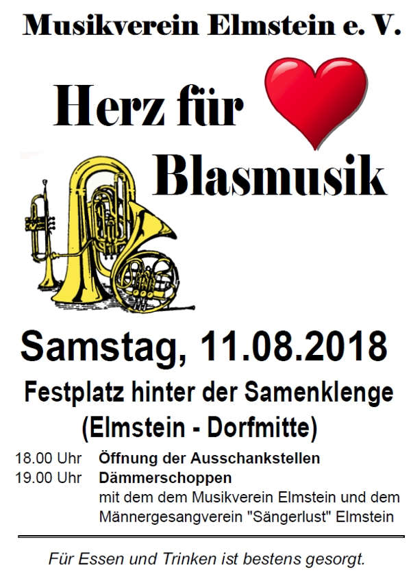 Musikverein Elmstein - Veranstaltungshinweis
