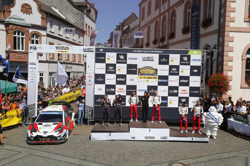 ADAC Rallye Deutschland, Thierry Neuville, Nicolas Gilsoul, Hyundai Shell Mobis World Rally Team, Ott Tänak, Martin Järveoja, Esapekka Lappi, Janne Ferm, Toyota Gazoo Racing WRT (Foto: ADAC / McKlein)