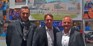 Der neue Aufsichtsrat der VC Wiesbaden Spielbetriebs GmbH (v.l.): Ulrich Schwaab, Holger Elze und Peter Bartholomäus (Foto: VCW)