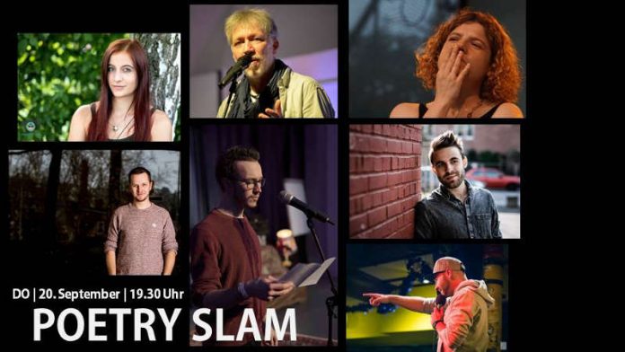 Slam-Poetinnen und Slam-Poeten in der Städtischen Galerie. (Foto: Städtische Galerie Karlsruhe) Slam-Poetinnen und Slam-Poeten in der Städtischen Galerie. (Foto: Städtische Galerie Karlsruhe)