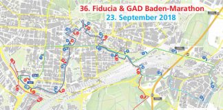 Details und Download: Strecke des 36. Baden-Marathons (Quelle: Stadt Karlsruhe)