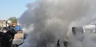 Brand in einem Rcylingunternehmen