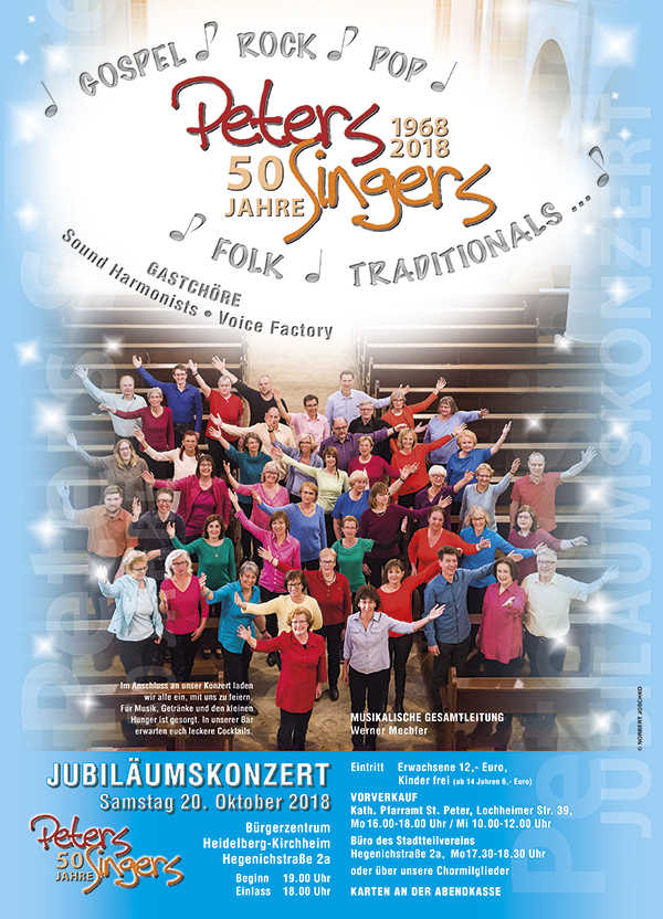 Jubiläumskonzert der PetersSingers Veranstaltungshinweis