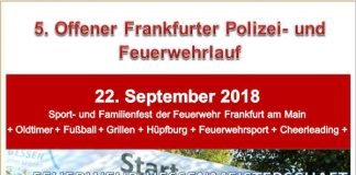 Plakatmotiv 5. Offener Frankfurter Polizei- und Feuerwehrlauf (Quelle: Feuerwehrsportverein Frankfurt am Main)