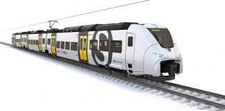 Das neue Design für die S-Bahn Siemens Mireo mit Designelementen der Länder Rheinland-Pfalz und Baden-Württemberg (Quelle: Siemens AG)