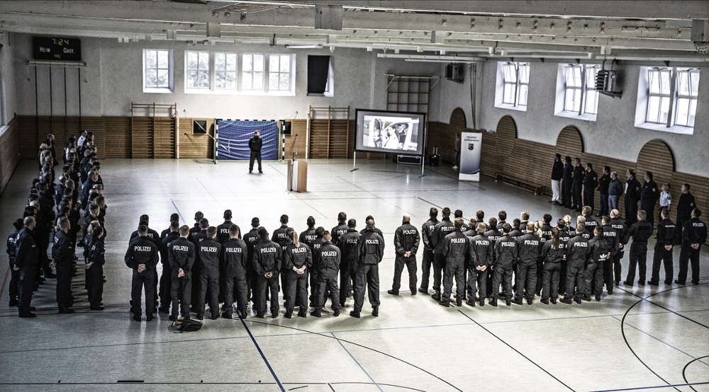 Begrüßung in Bad Bergzabern (Foto: Bundespolizei)