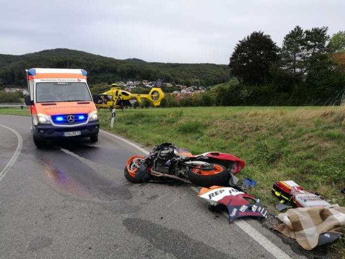 Schwerer Motorradunfall in Oberotterbach