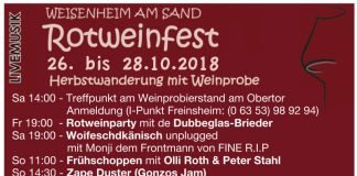 Rotweinfest 2018 - Programm (Quelle: Weingut & Gästehaus Gehrig)