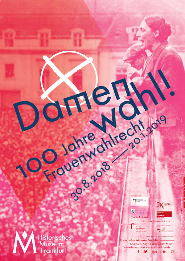 Plakat „Damenwahl! 100 Jahre Frauenwahlrecht“ (Quelle: Historisches Museum Frankfurt)