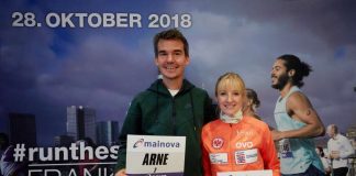 Arne Gabius und Katharina Heinig (Foto: Mainova Frankfurt Marathon)